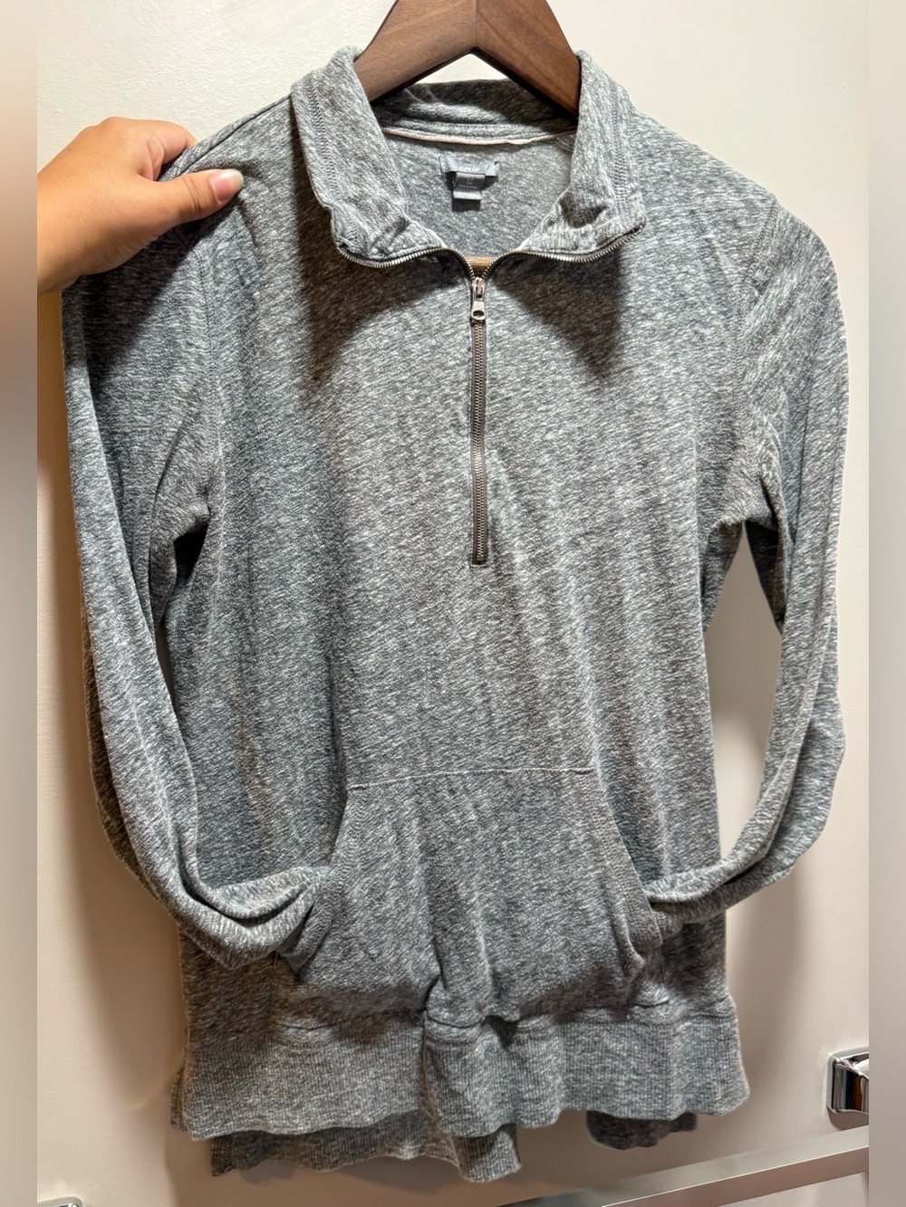 aerie Women’s Gray Half-Zip Sweater Pullover Small